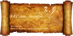 Kádas Jozefa névjegykártya